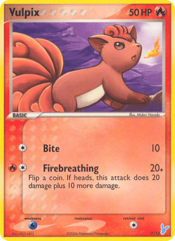 Vulpix EX Trainer Kit 2 Minun card