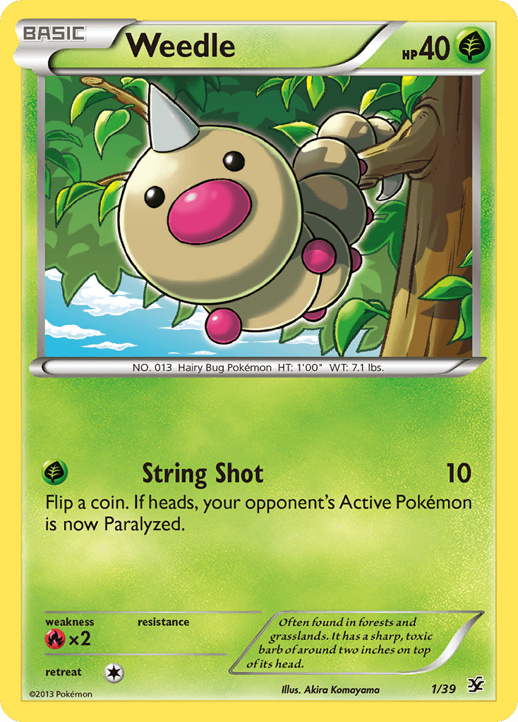 Weedle Kalos Starter Set card
