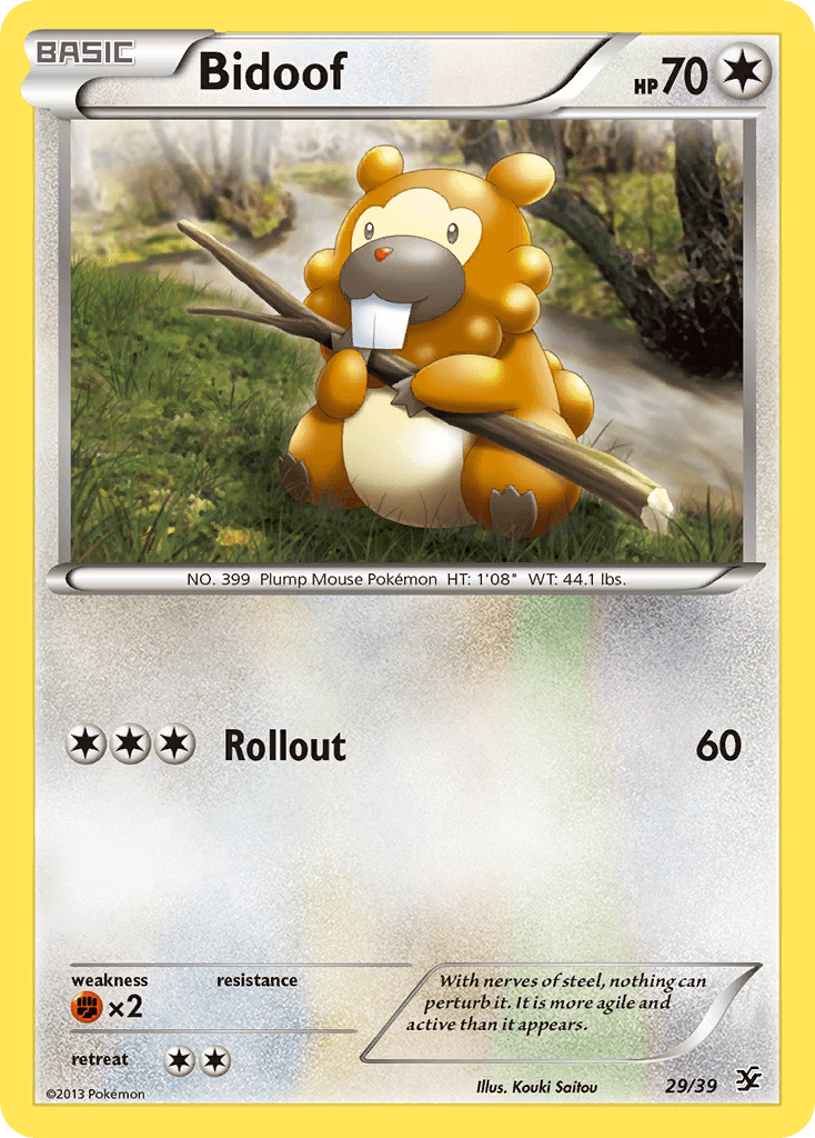 Bidoof Kalos Starter Set card