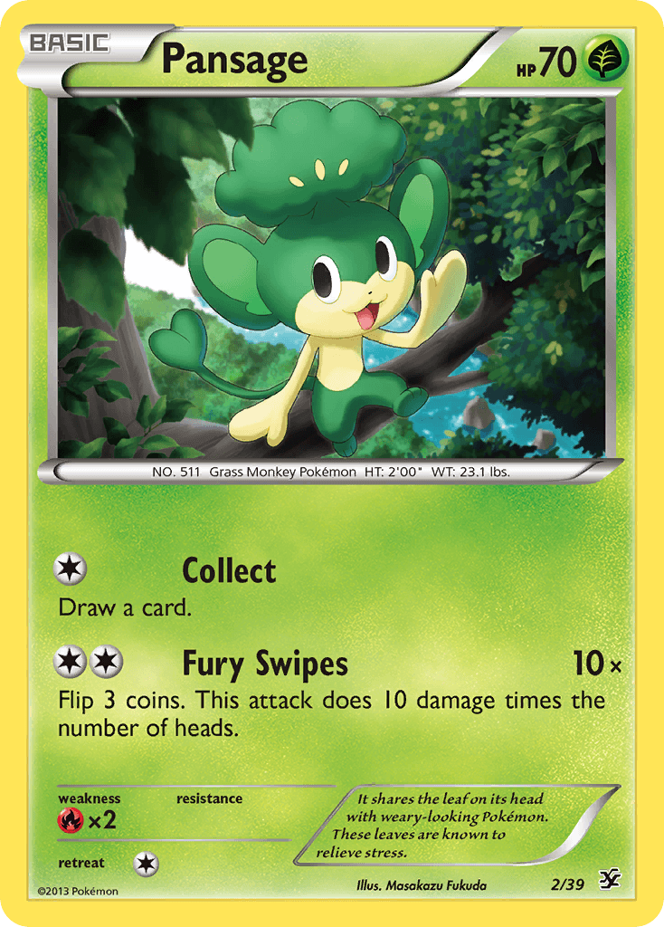 Pansage Kalos Starter Set card