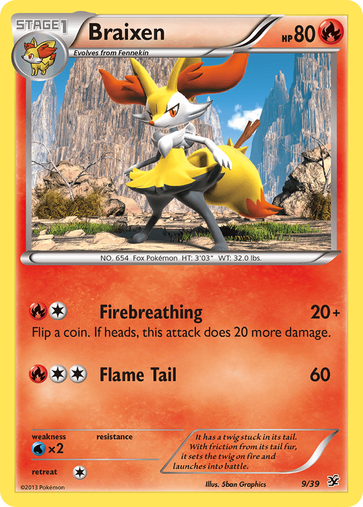 Braixen Kalos Starter Set card