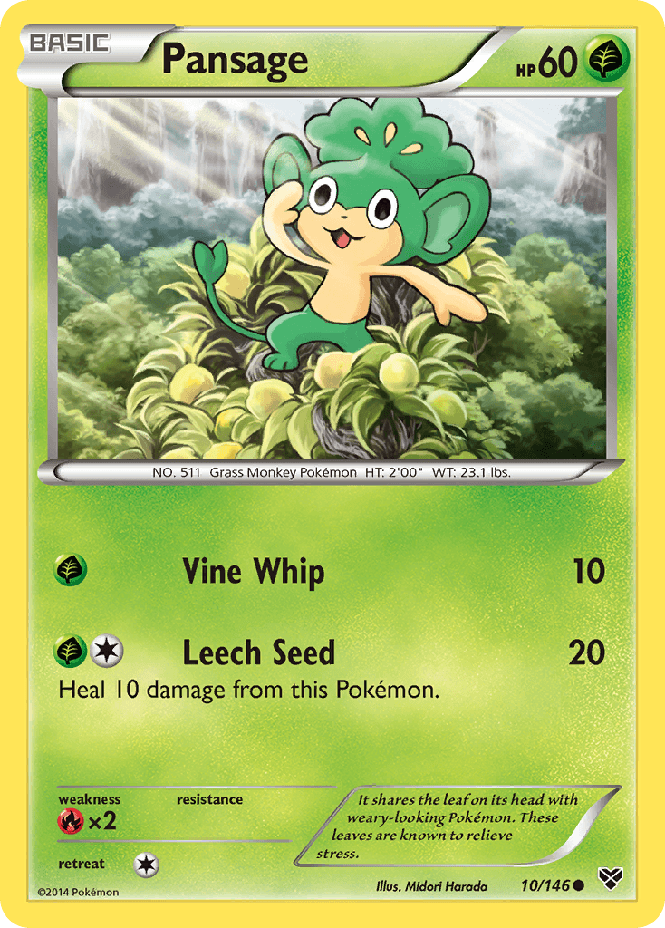 Pansage XY card