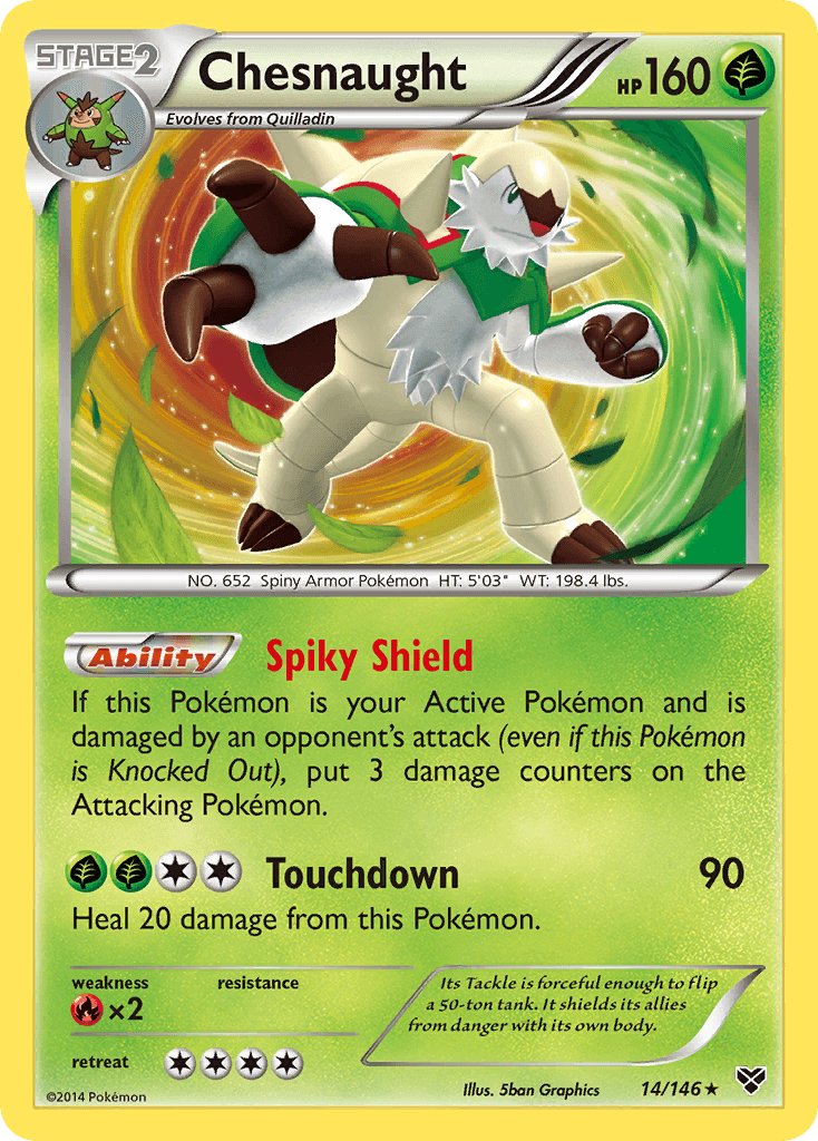 Chesnaught XY card