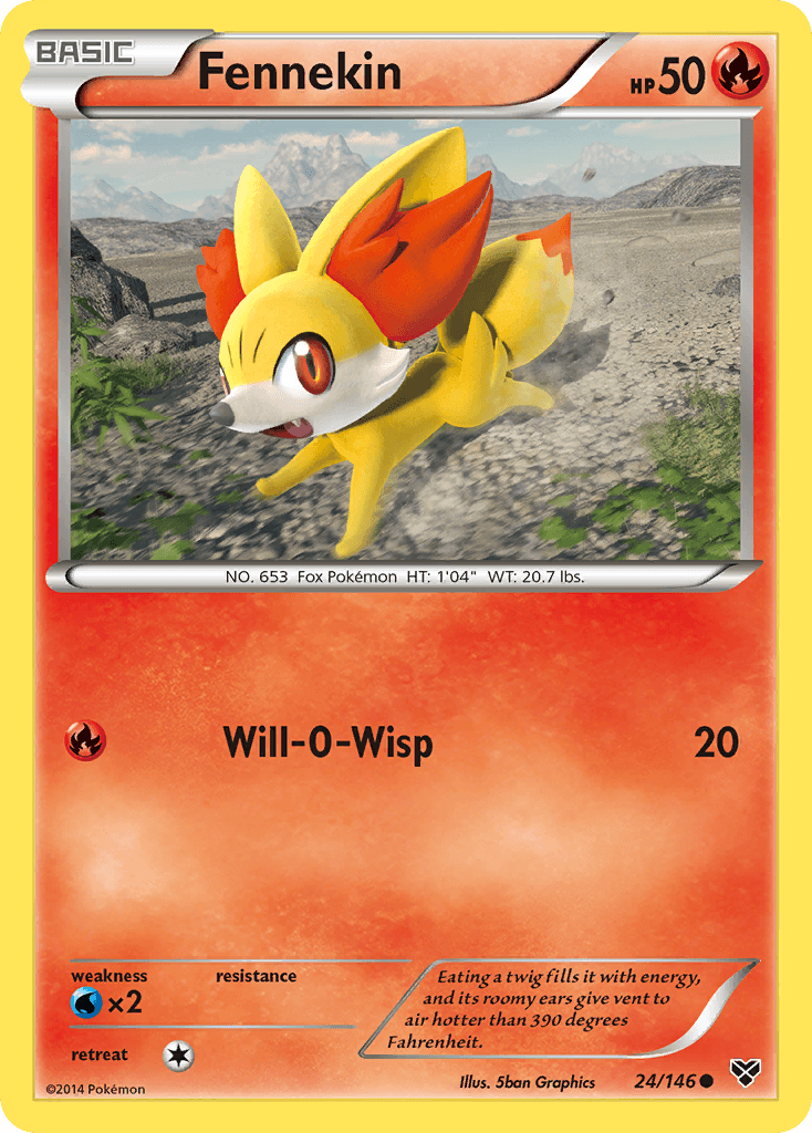 Fennekin XY card