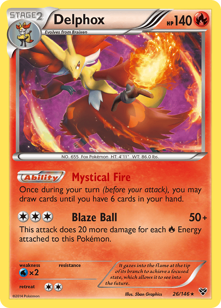 Delphox XY card