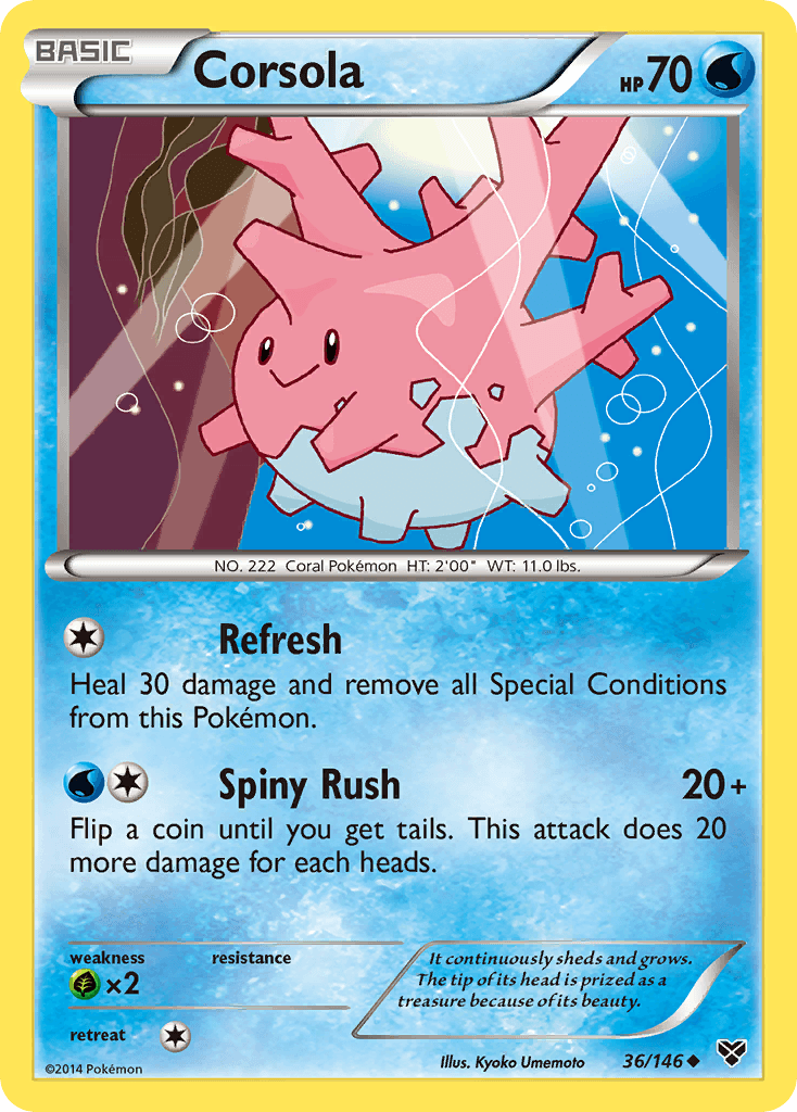 Corsola XY card