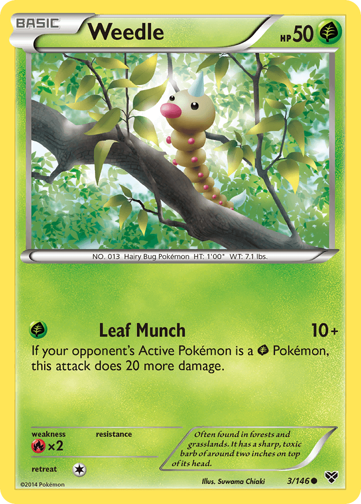 Weedle XY card