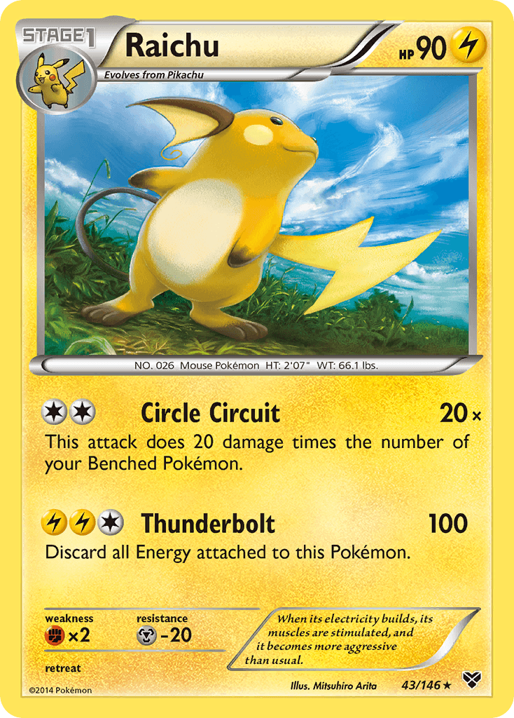 Raichu XY card