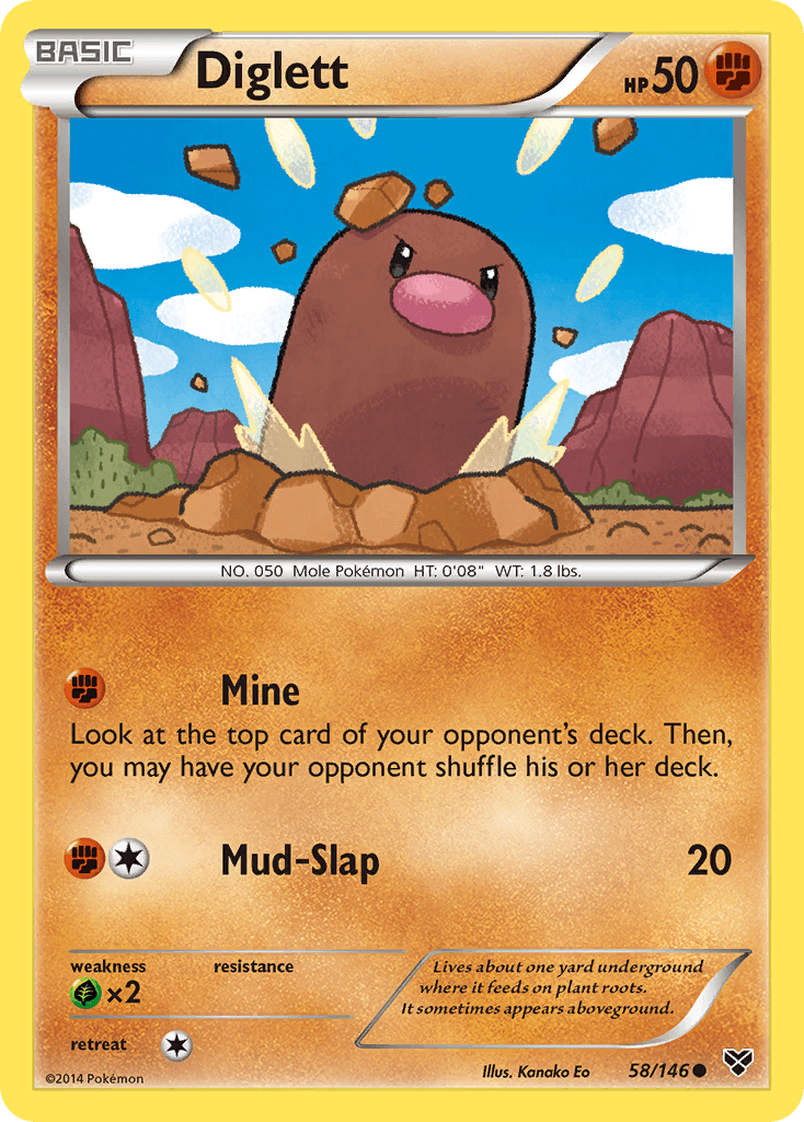Diglett XY card