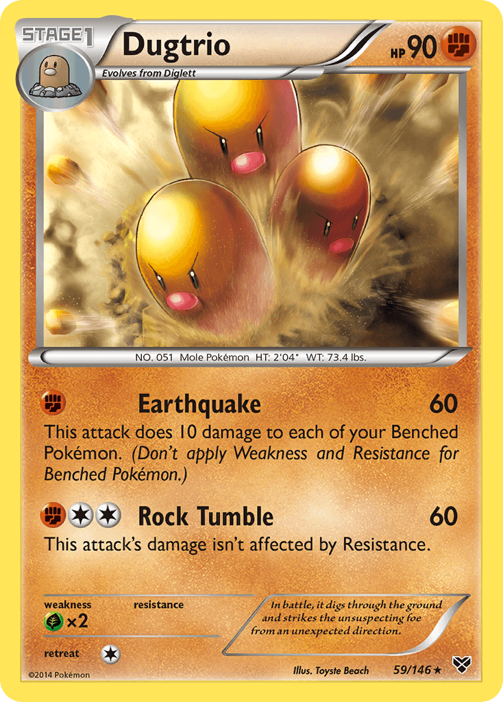 Dugtrio XY card