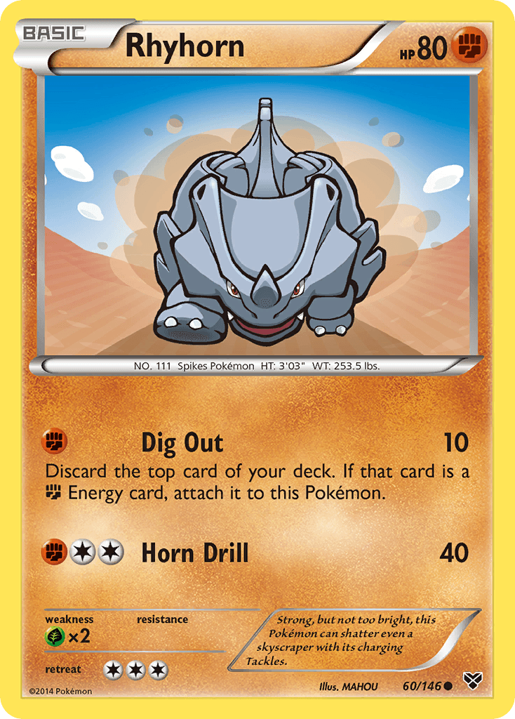 Rhyhorn XY card