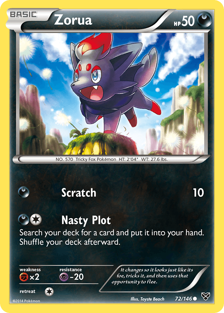 Zorua XY card