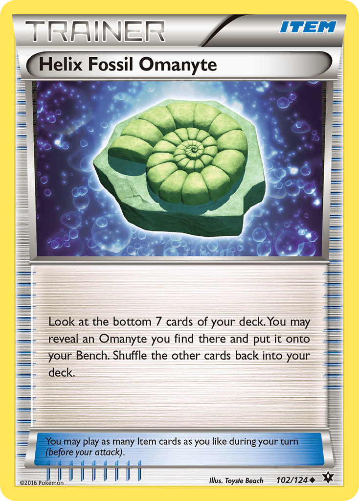 Helix Fossil Omanyte Fates Collide card