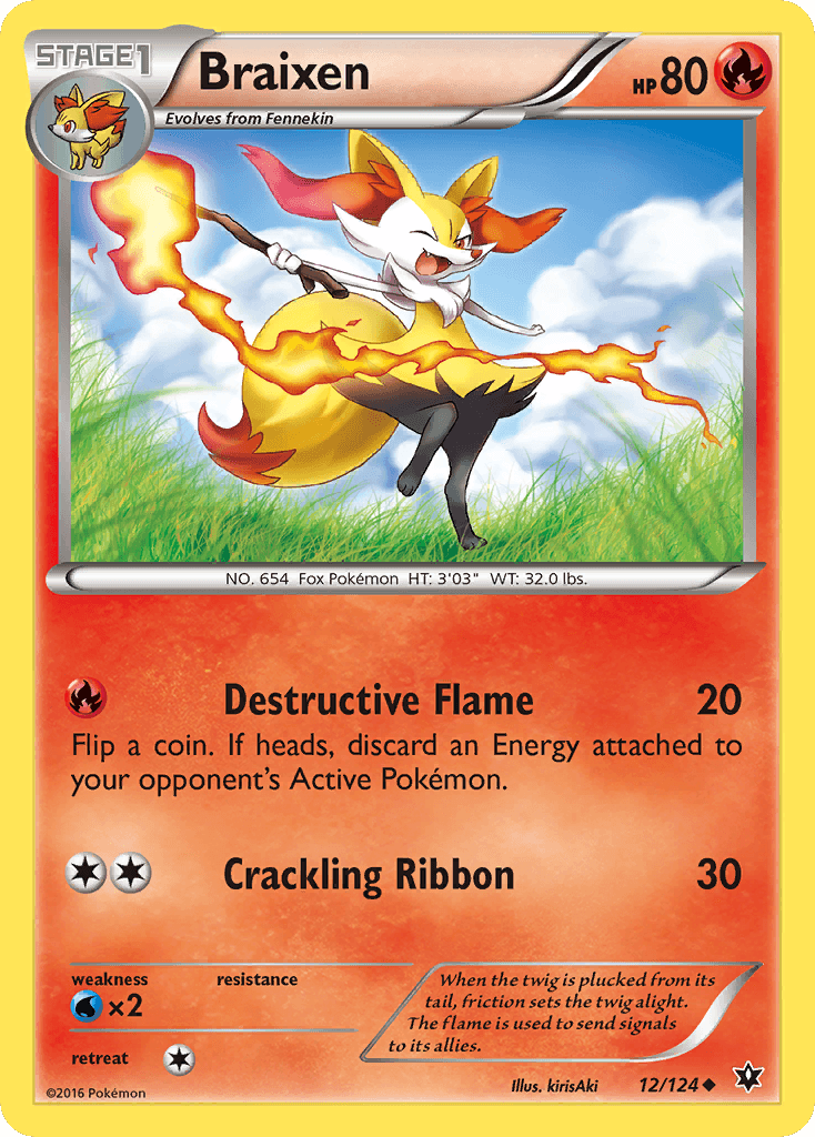 Braixen Fates Collide card