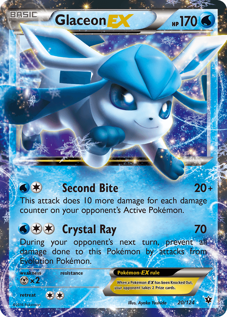 Glaceon-EX Fates Collide card