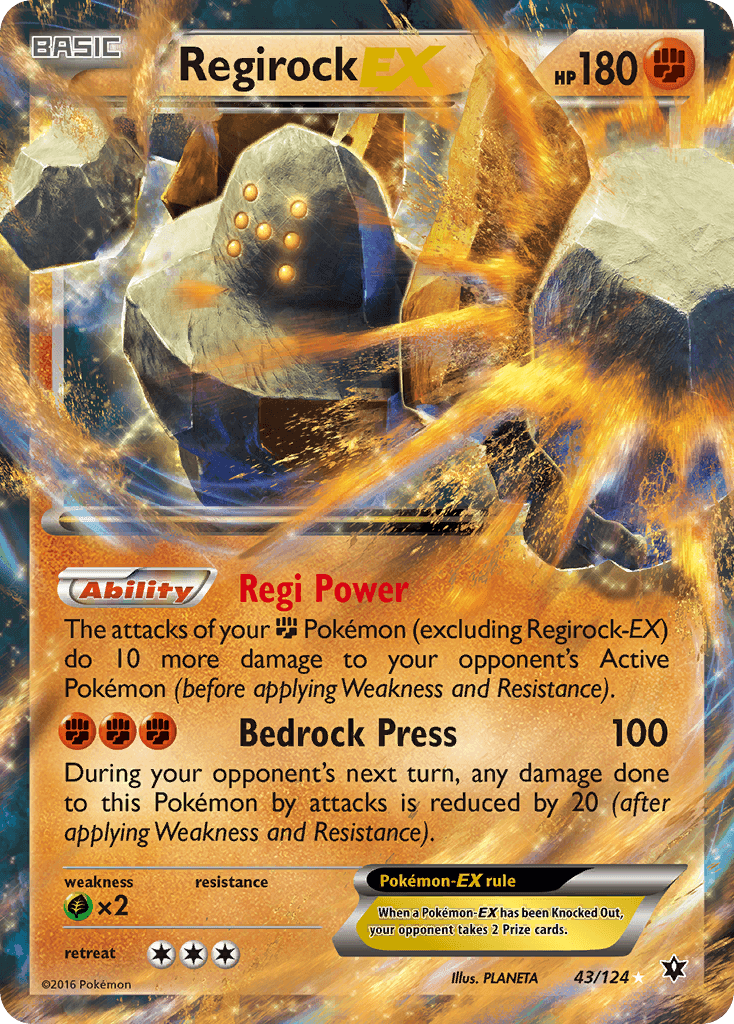 Regirock-EX Fates Collide card