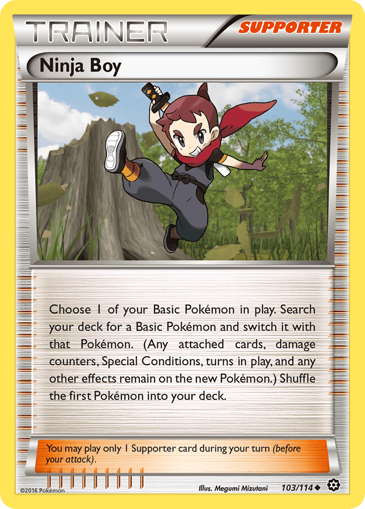 Ninja Boy Steam Siege card
