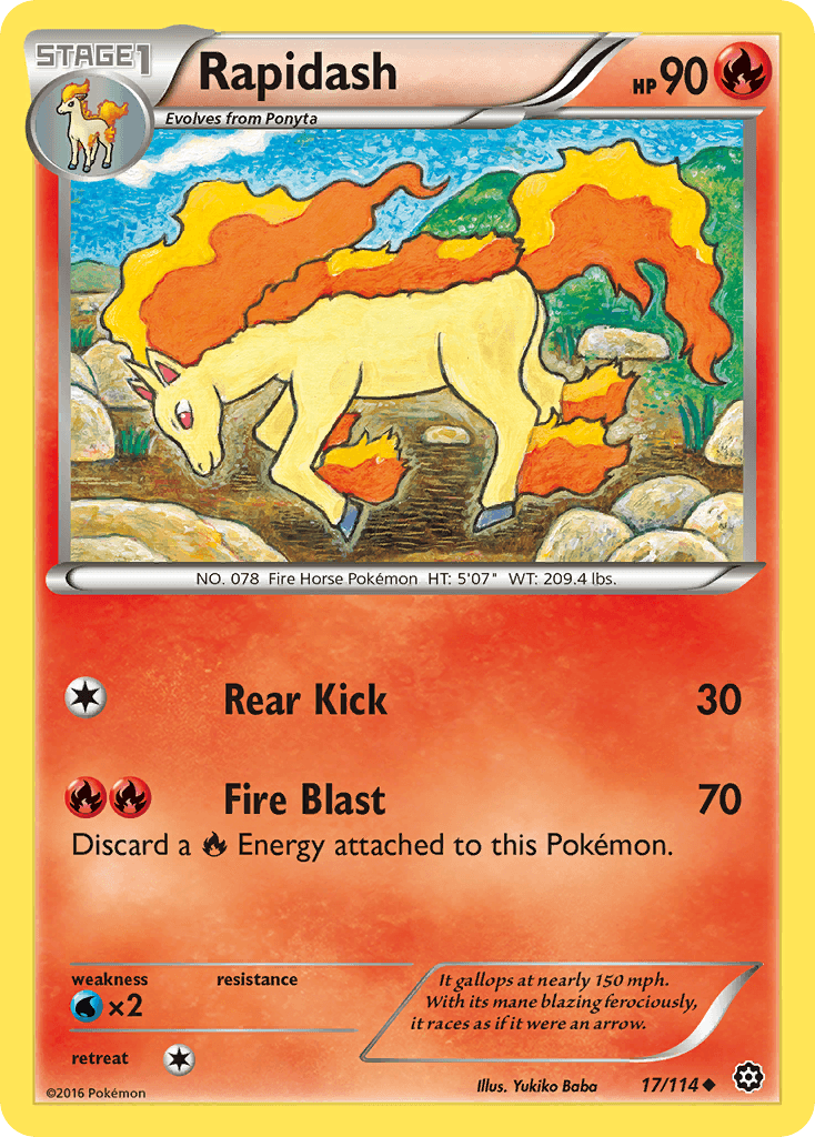 Rapidash Steam Siege card