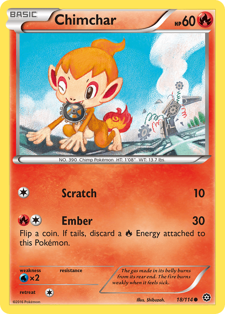 Chimchar Steam Siege card