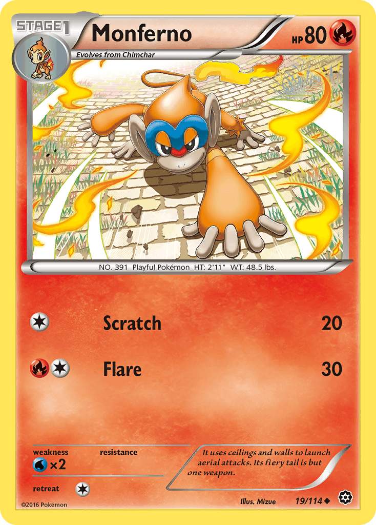 Monferno Steam Siege card