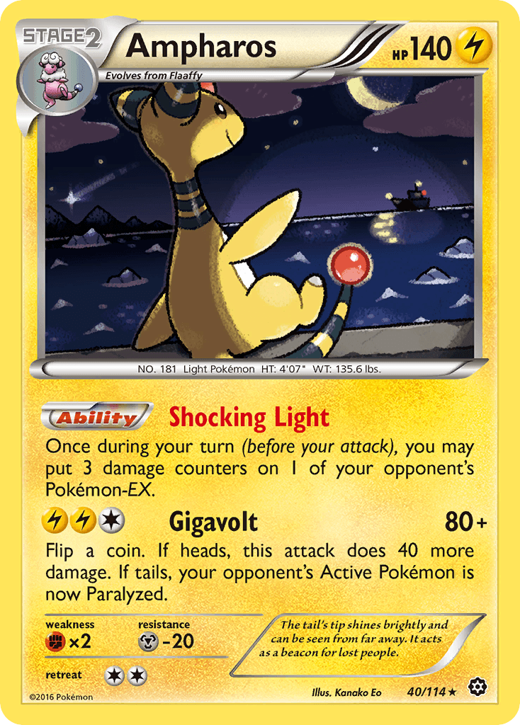 Ampharos Steam Siege card