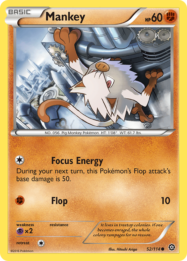 Mankey Steam Siege card