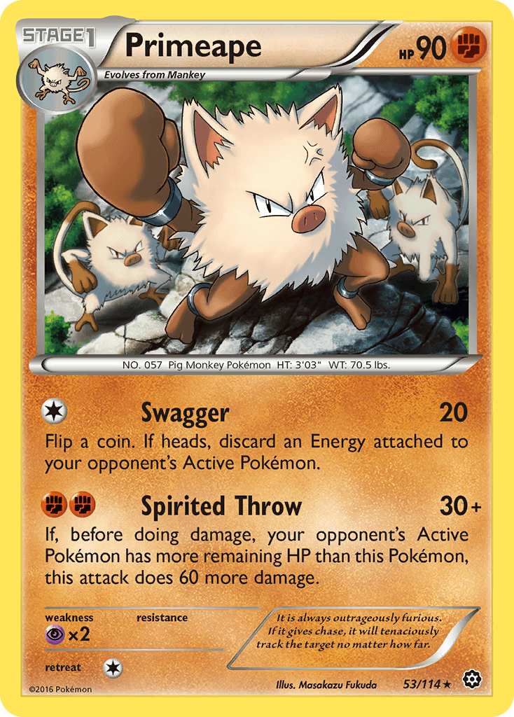 Primeape Steam Siege card