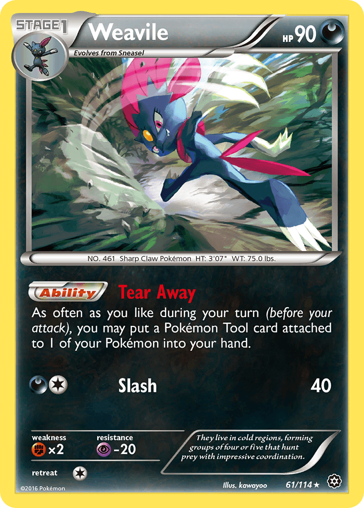 Weavile Steam Siege card