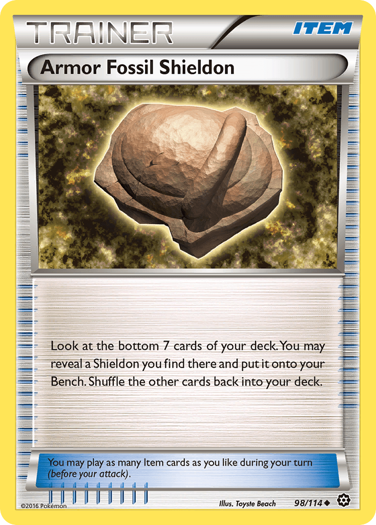 Armor Fossil Shieldon Steam Siege card