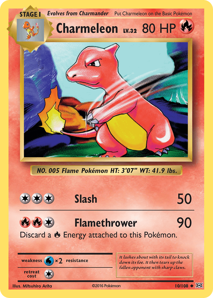 Charmeleon Evolutions card