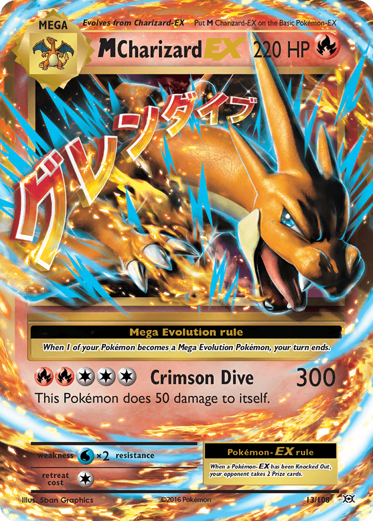M Charizard-EX Evolutions card