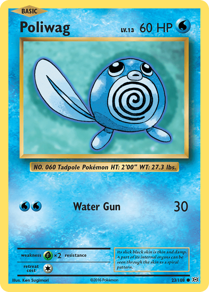 Poliwag Evolutions card