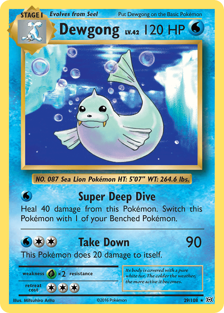Dewgong Evolutions card