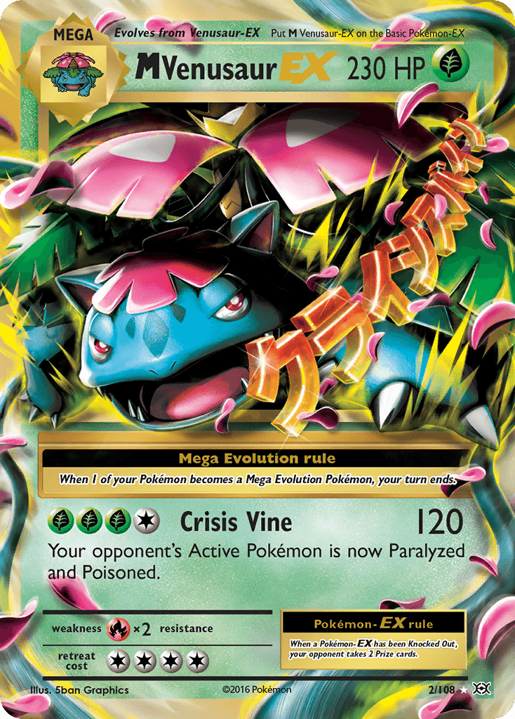 M Venusaur-EX Evolutions card