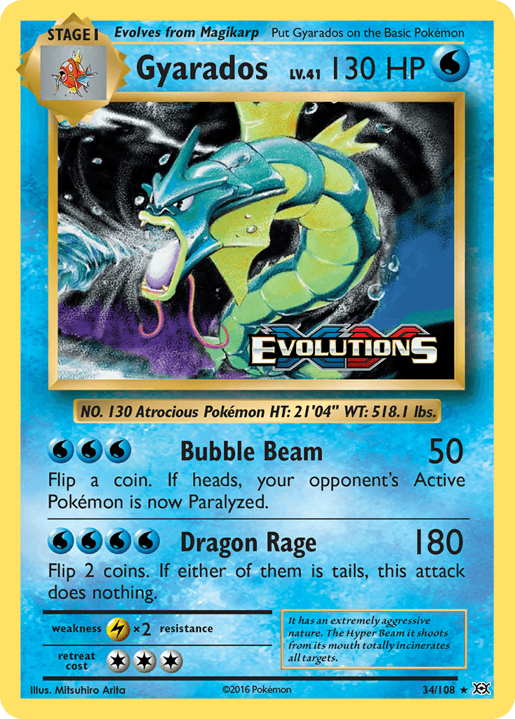 Gyarados Evolutions card