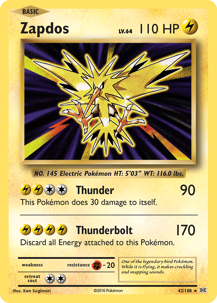 Zapdos Evolutions card