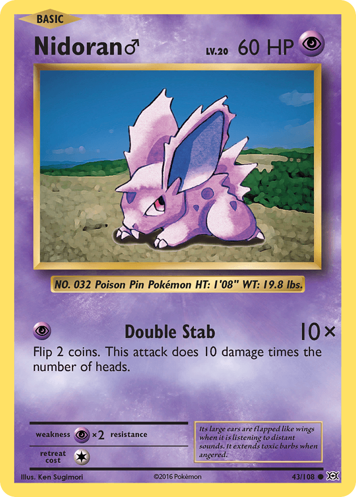 Nidoran ♂ Evolutions card