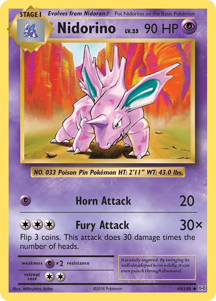 Nidorino Evolutions card