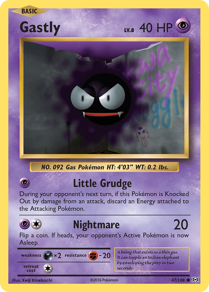 Gastly Evolutions card