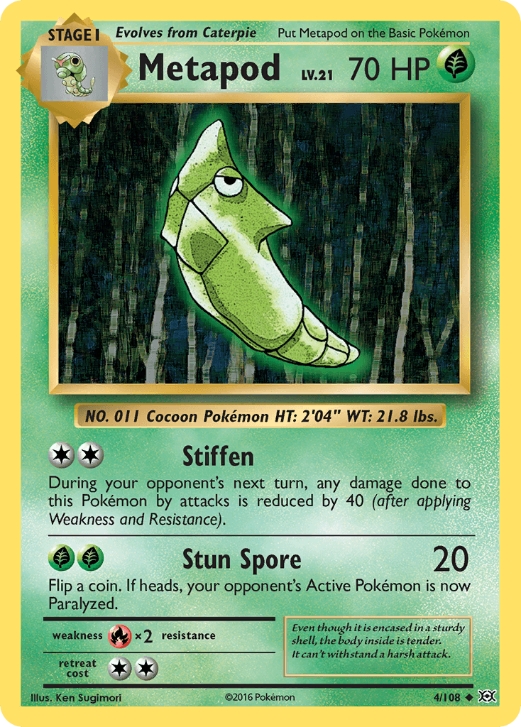 Metapod Evolutions card