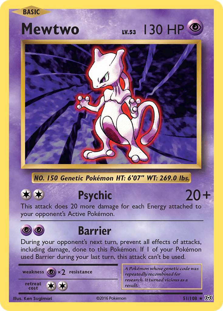 Mewtwo Evolutions card