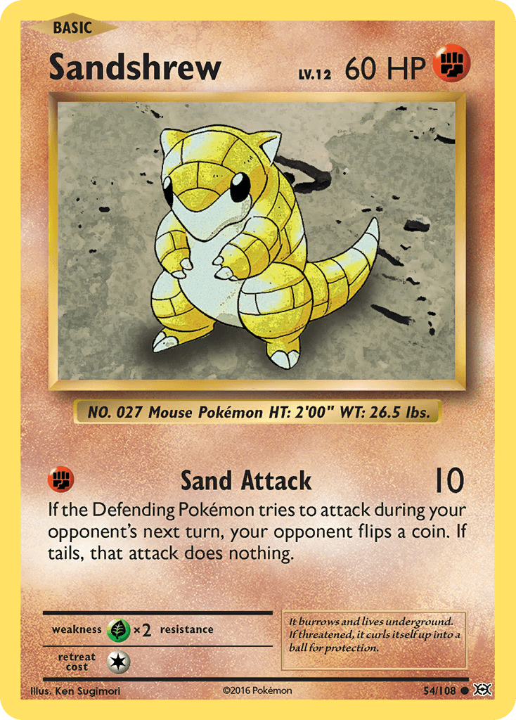 Sandshrew Evolutions card