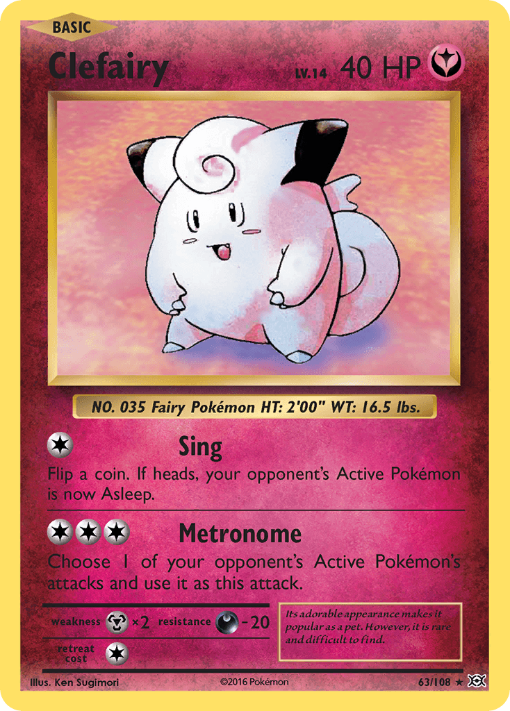 Clefairy Evolutions card