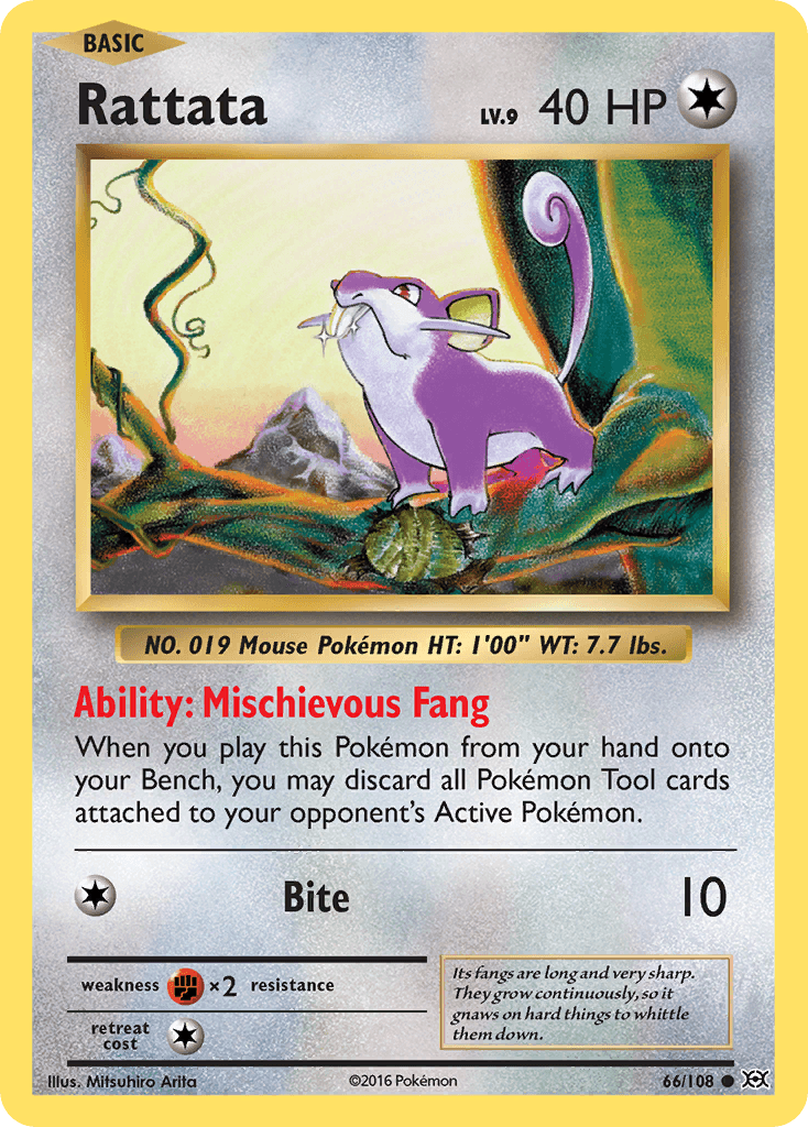 Rattata Evolutions card