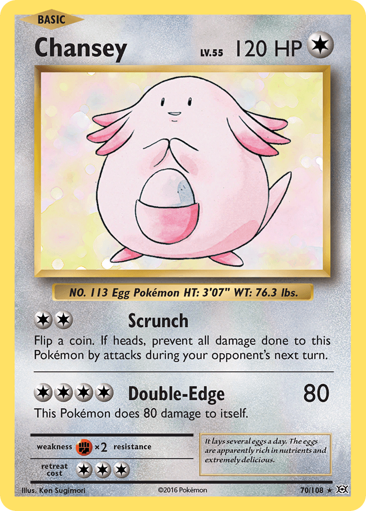 Chansey Evolutions card