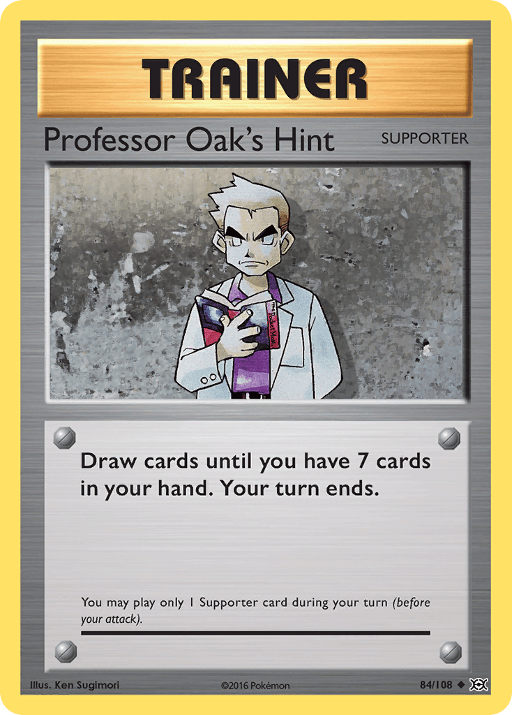 Professor Oak's Hint Evolutions card