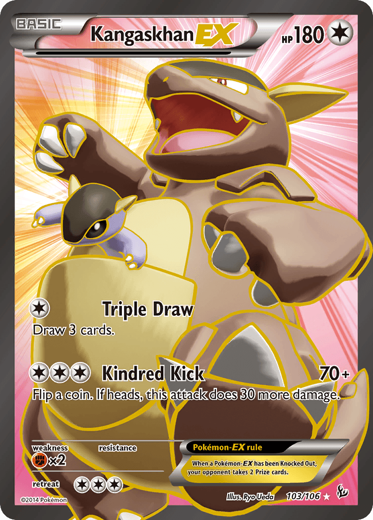Kangaskhan-EX Flashfire card