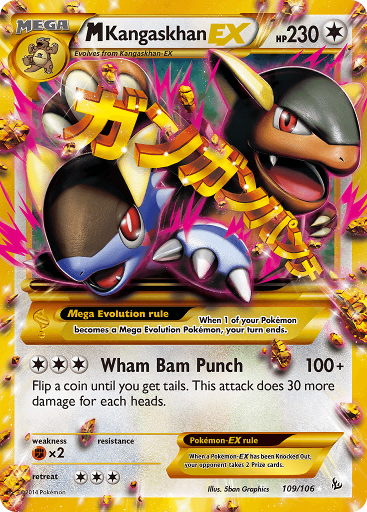 M Kangaskhan-EX Flashfire card