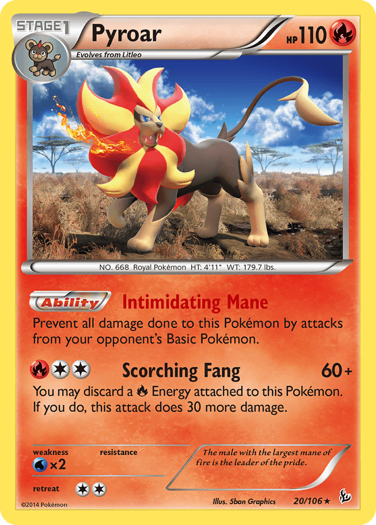 Pyroar Flashfire card