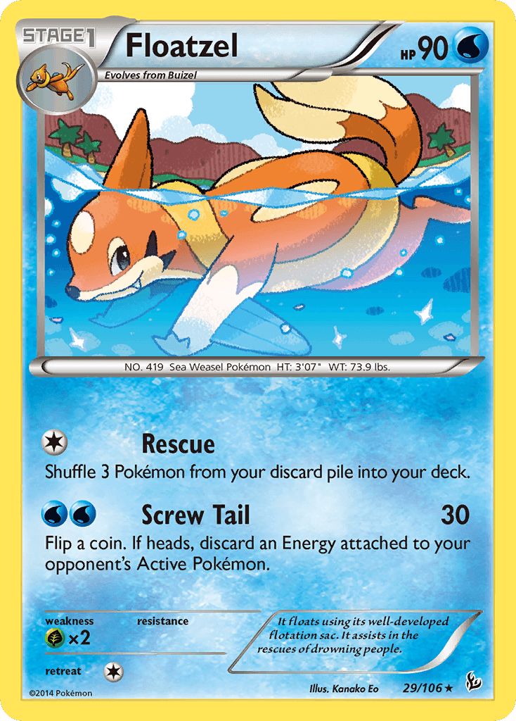 Floatzel Flashfire card
